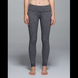 Lululemon Wunder Under 29" Mid-Rise Leggings in Coco Pique Black White Size 4